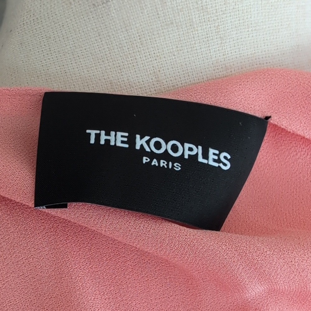 NWT The Kooples Pink Sweetie Ruffled V-Neck Blouse Size FR1/US4 - Picture 10 of 10